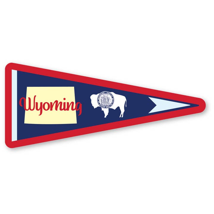 Coaster - Wyoming Pennant Flag for wholesale by Morris Magnets