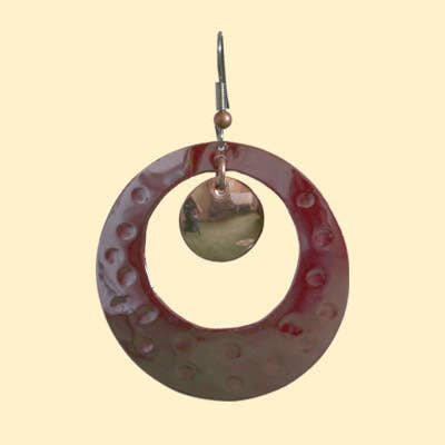 Brinco Donut Cobre Natural & Polido por atacado de Moosepablos, Inc.