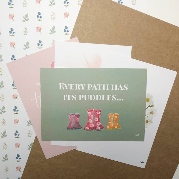 Stampe positive A6 - Confezione da 5 disegni per la vendita all'ingrosso da parte di Anna Jayne Designs