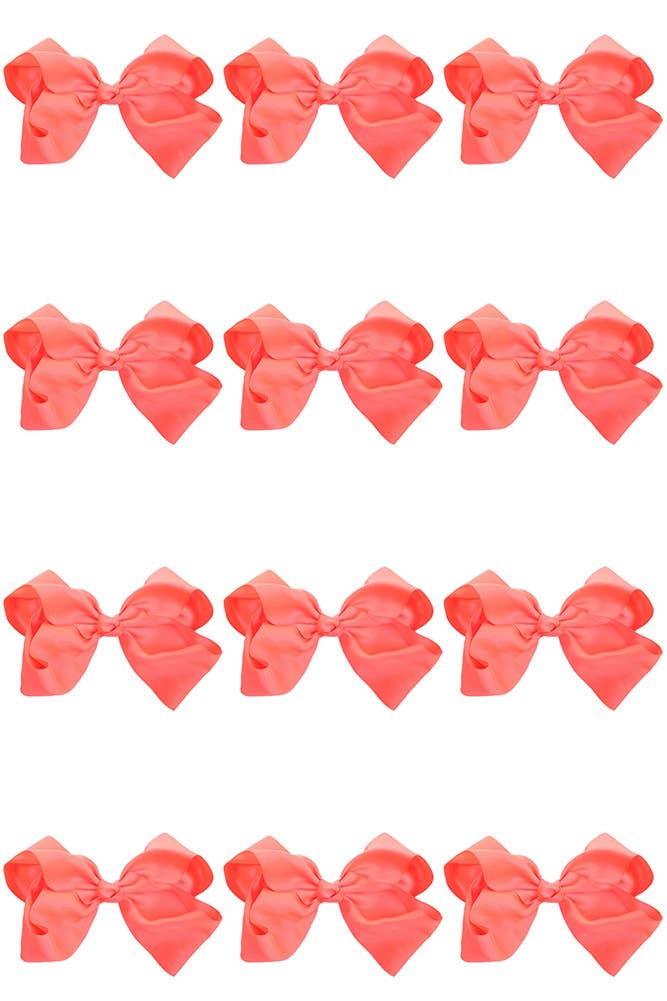 Hana - Wholesale Hair Bow - Kids - 8 Inch Hair Bow With Alligator Clip (12pc)24