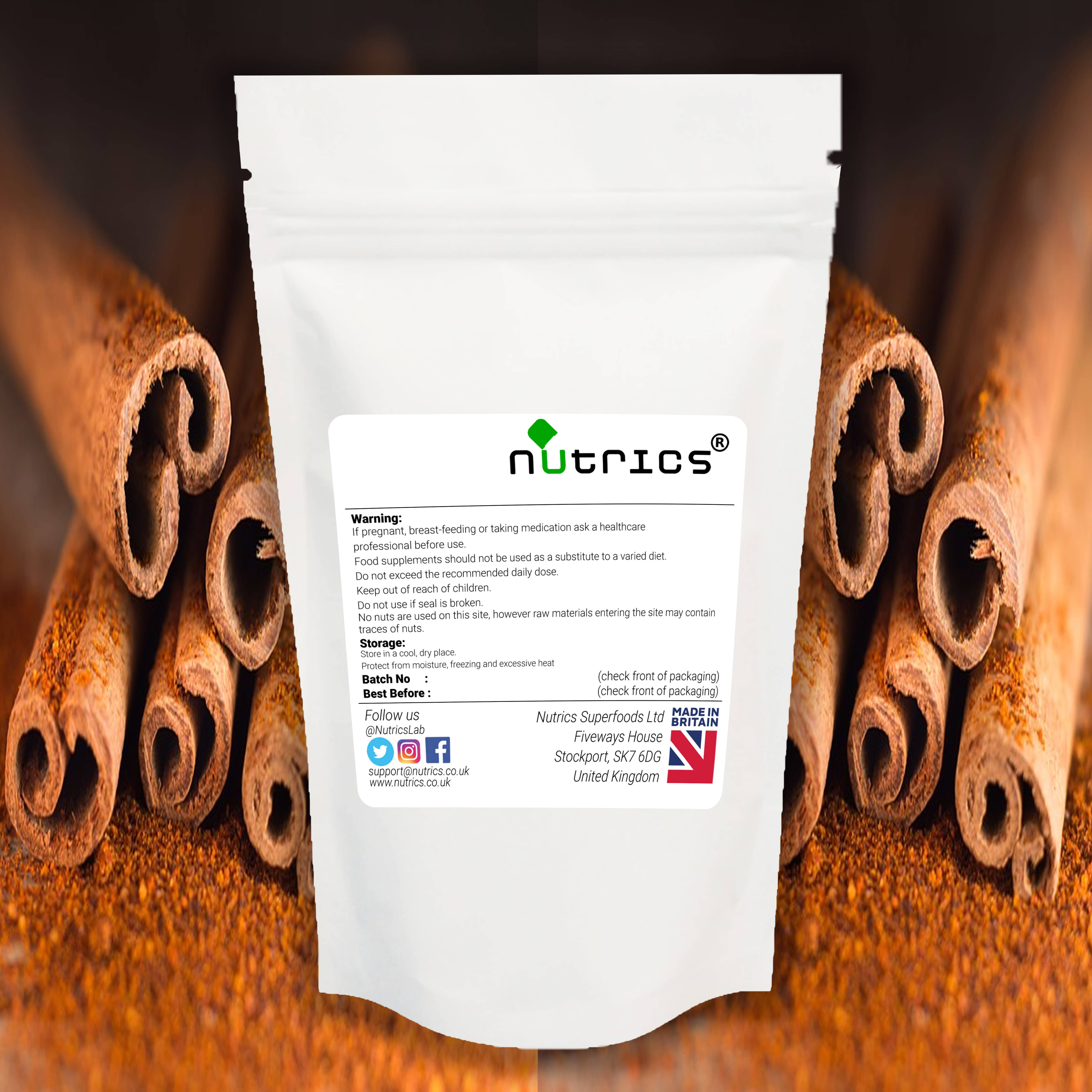 NUTRICS SUPERFOOD – wholesale Oral supplement/vitamin – Nutrics® 580mg Ceylon True Cinnamon 90 Vegan Capsules2