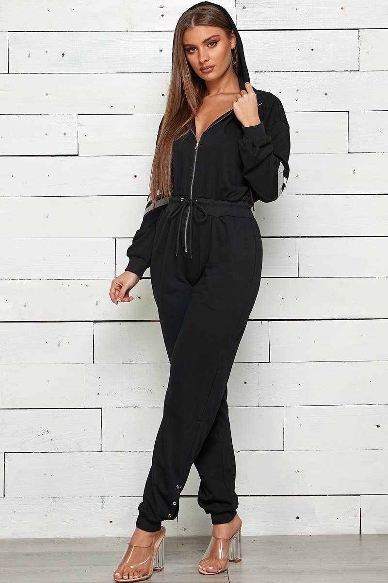 Shop Michella – Großhandel Jumpsuit – Damen – JUMPSUIT AUS FRANZÖSISCHEM FROTTEE MIT REISSVERSCHLUSS VORNE0