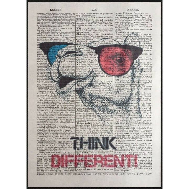 Camel Dictionary Wall Art Print - Think Different Quote for wholesale by Parksmoonprints