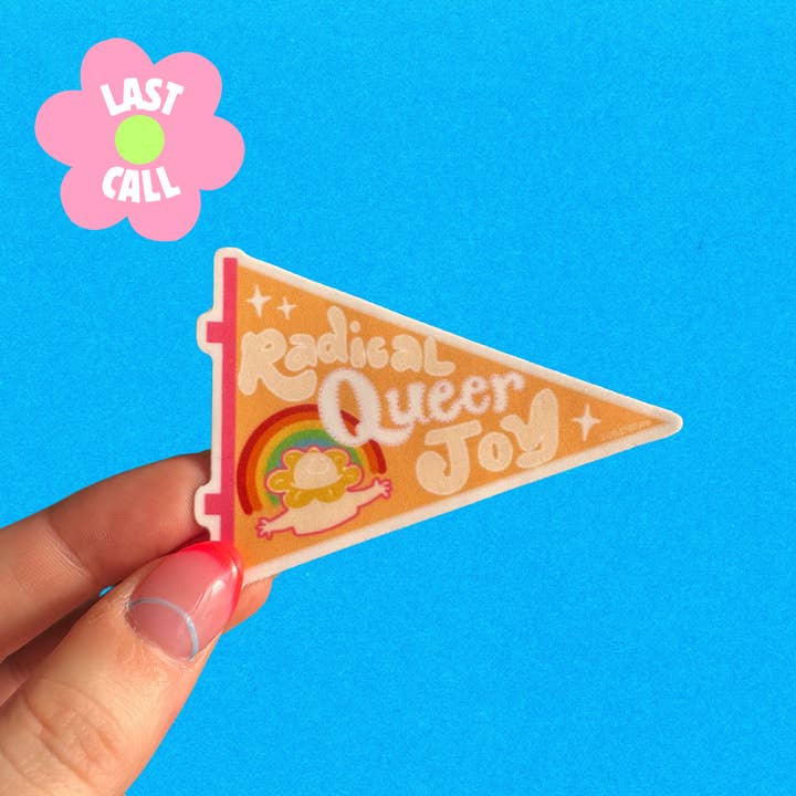 Outlet Orion - Wholesale Sticker - Radical Queer Joy Pennant Flag Bubble-free sticker