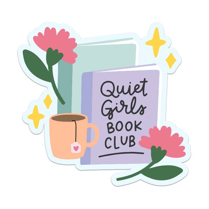 Pegatina de vinilo del club de lectura de chicas tranquilas para venta al por mayor de Mouthy Broad