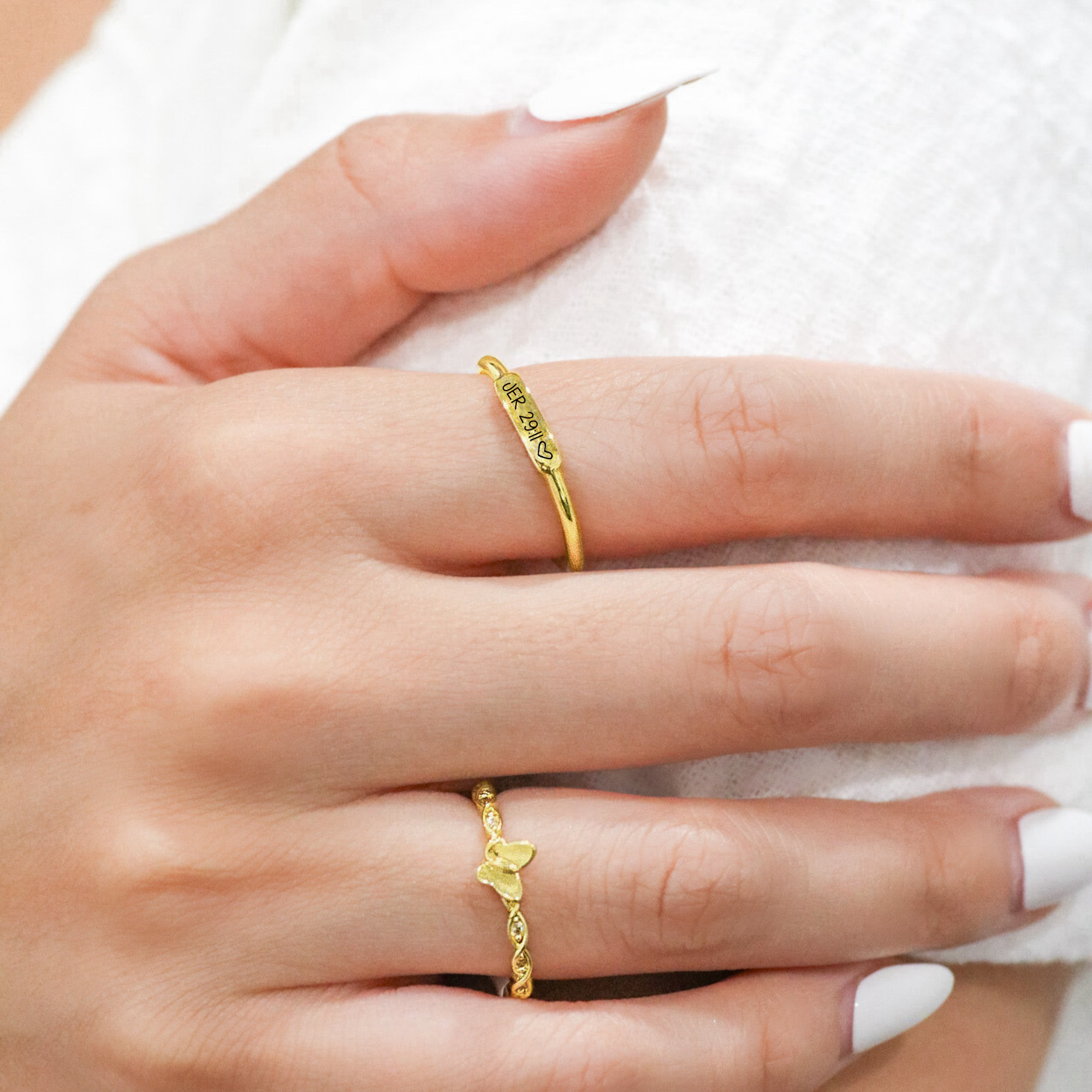 AMADI Jewelry - Wholesale Band/Stacked Ring - Custom Text Deep Engraved Stainless Steel Ring Made to Order1