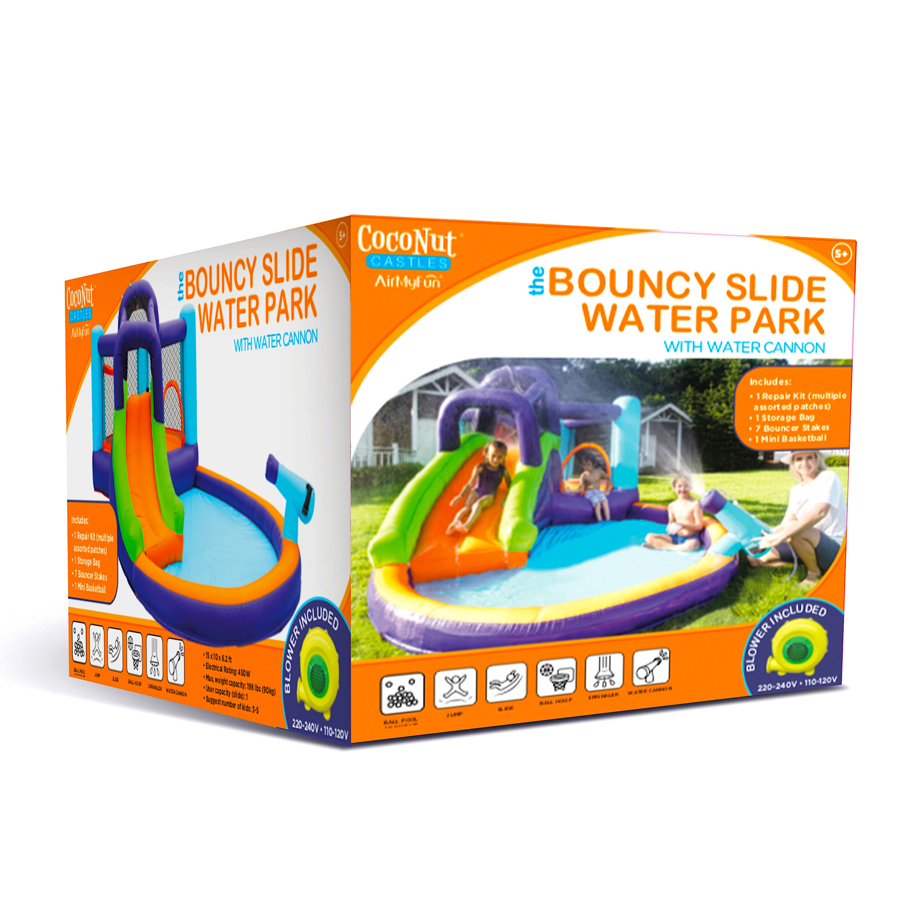 Coconut Outdoor - Wholesale Inflatables - Bounce House Slide Water Park with Water Cannon8