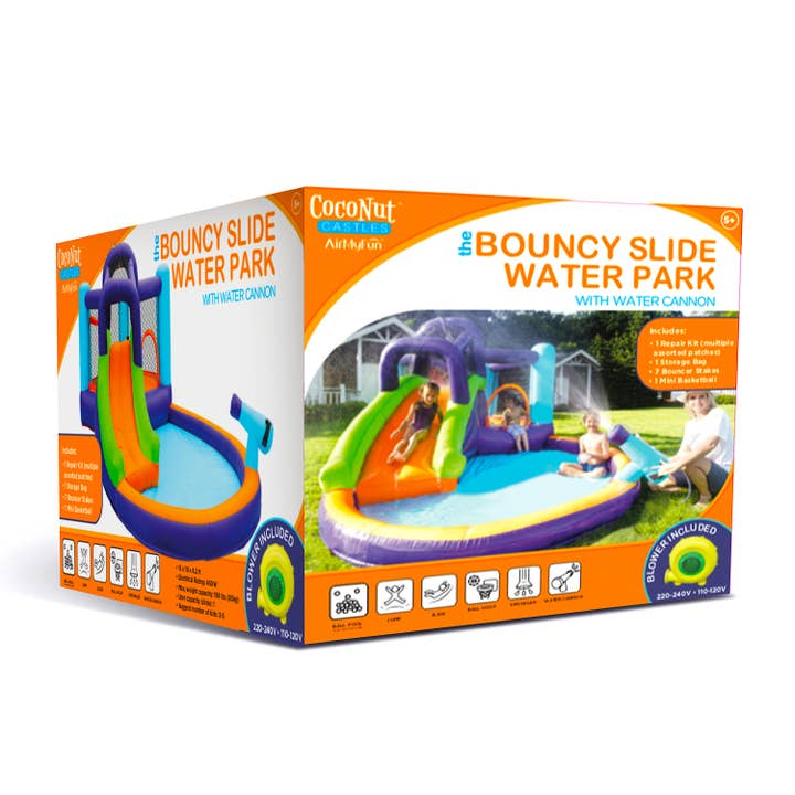 Coconut Outdoor - Wholesale Inflatables - Bounce House Slide Water Park with Water Cannon8