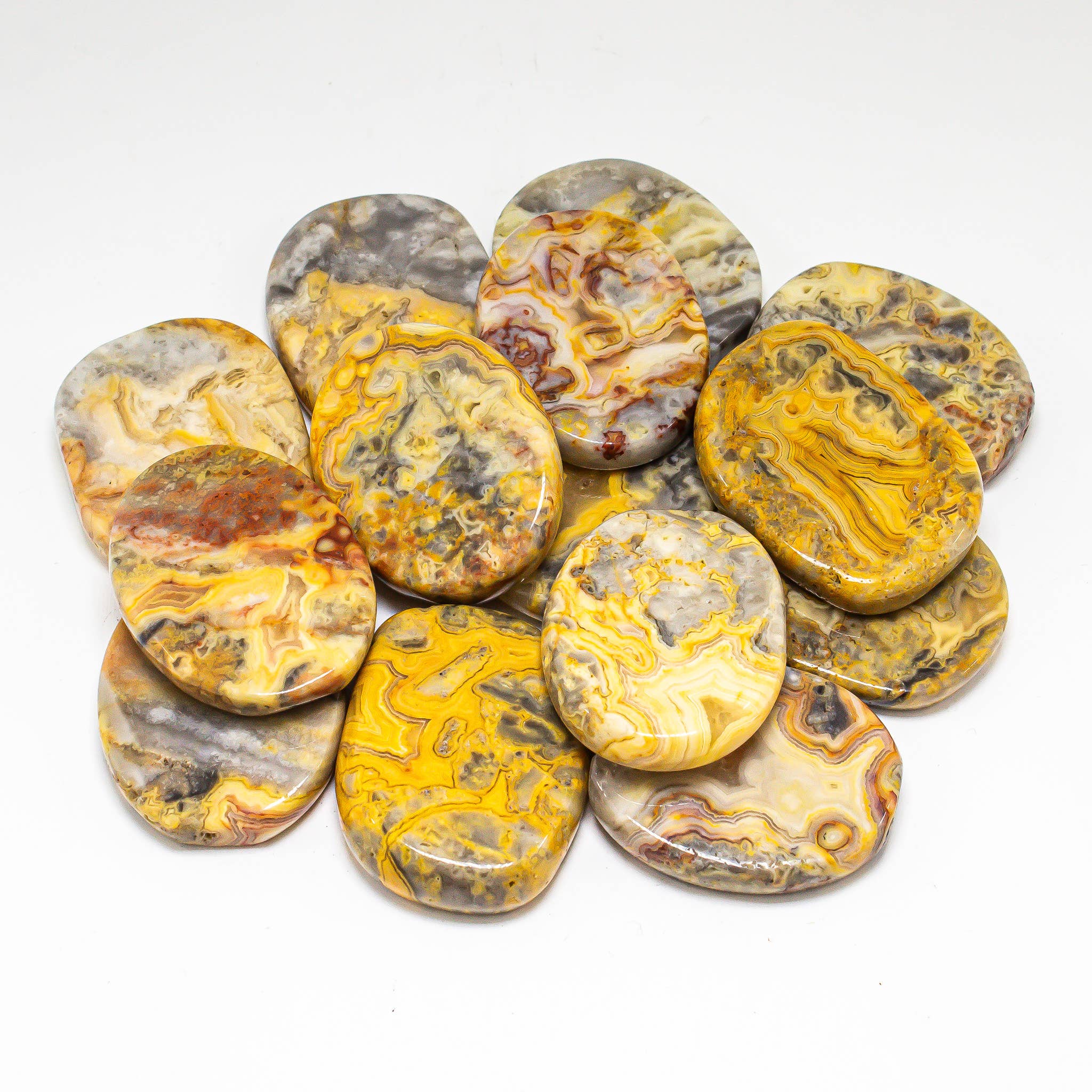 Quasar Gems USA - Wholesale Spiritual Stone/Crystal - Crazy Lace Agate Smooth Large 1/2 KG 0