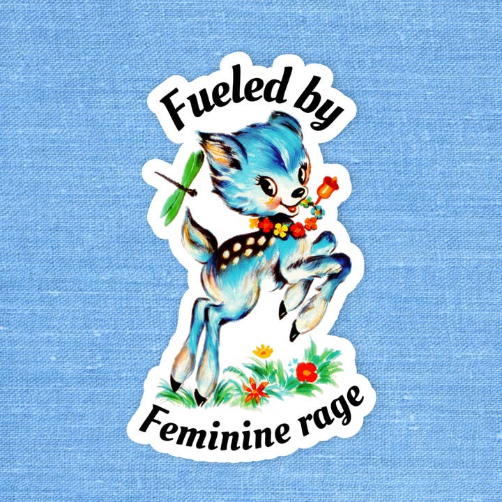 Autocollant de rage féminin, autocollant féministe, autocollant pour ordinateur portable  pour la vente par Radical Buttons
