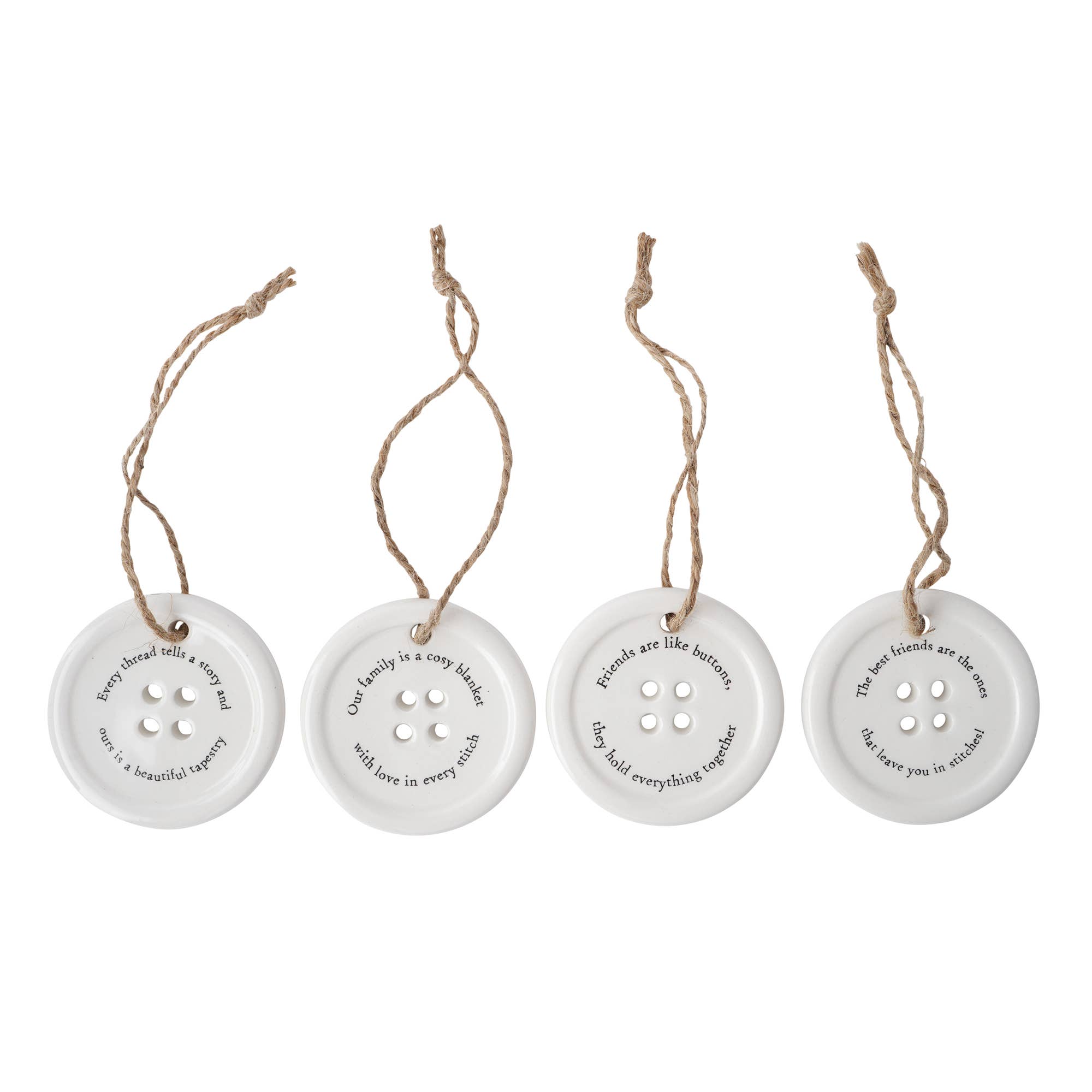 CGB Giftware - Vente Lots de décorations - Envoyez avec amour 8 suspensions à boutons assortis dans un plat3