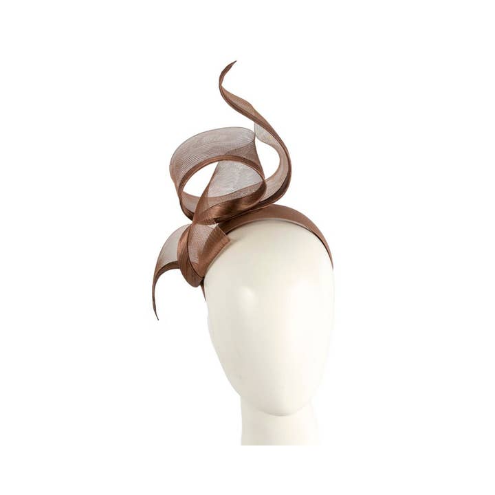 Sculptured racing fascinator by Fillies Collection for wholesale by Max Alexander by Cupids Millinery Melbourne