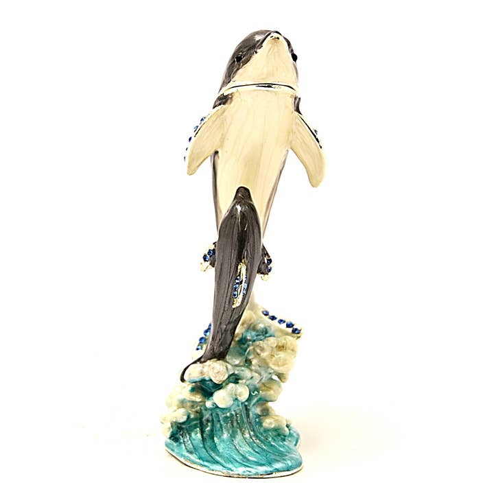 Ciel Collectables - Wholesale Jewelry Box/Organizer - Ciel Collectables Dolphin with Baby Trinket Box.