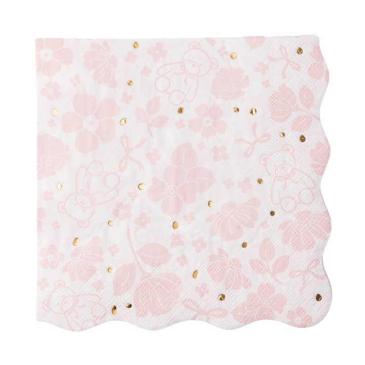 GUARDANAPOS GRANDES ROSA EMMA BEAR por atacado de Bonjour Fête