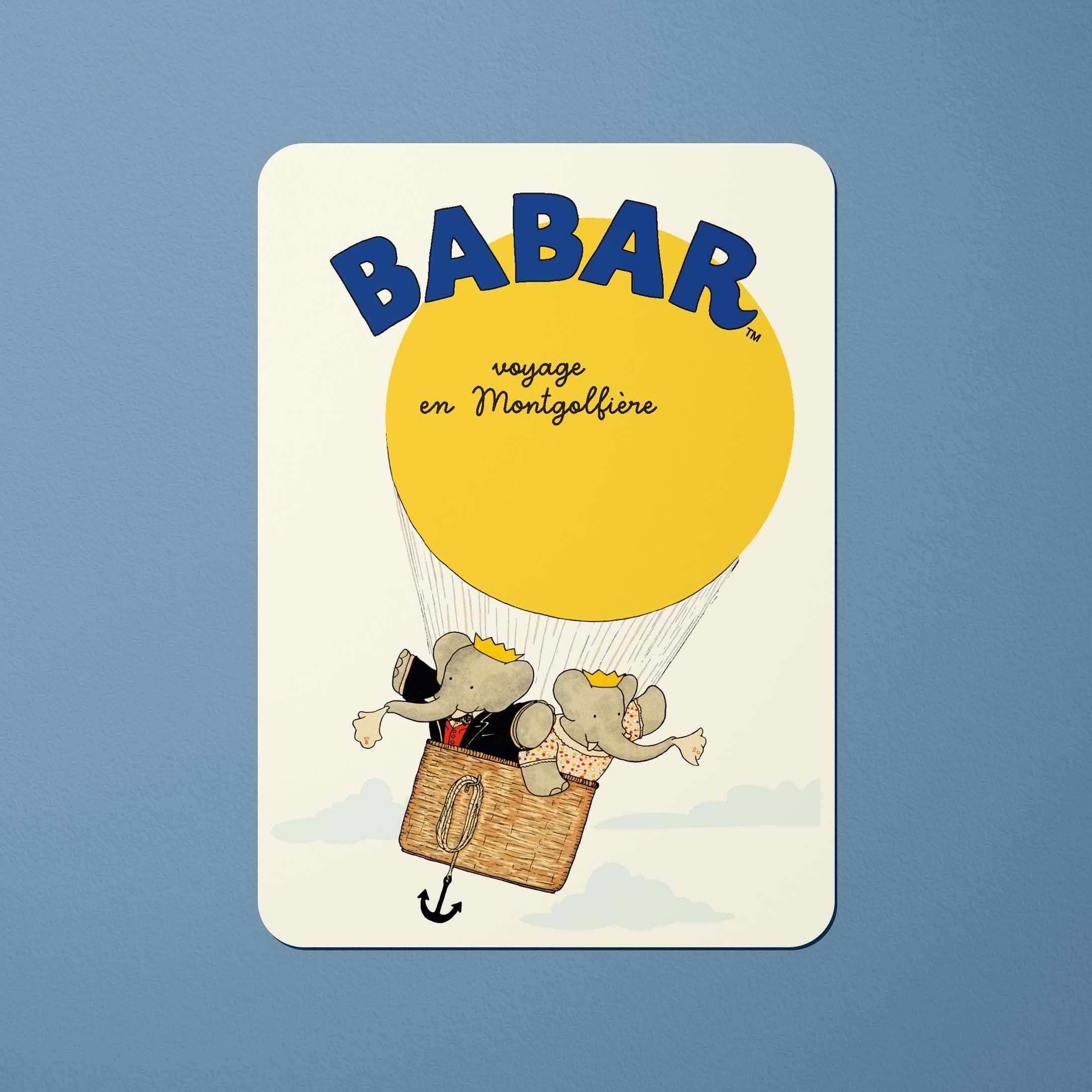 Oneart - Vendita all'ingrosso Cartoline - Cartolina Babar Il Viaggio in Mongolfiera - BAB0006