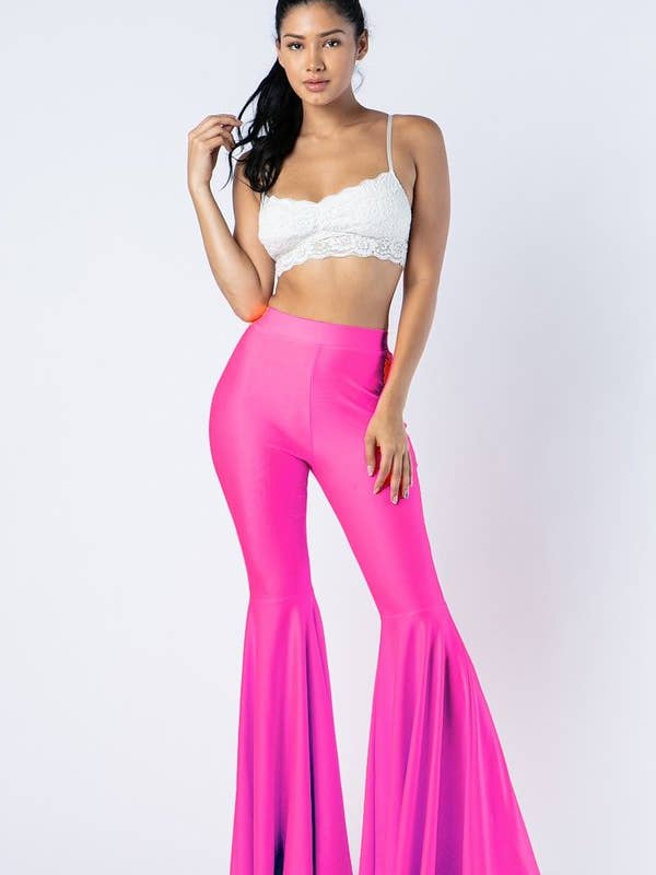 Shinny Flare Pants for wholesale by SJL Apparel