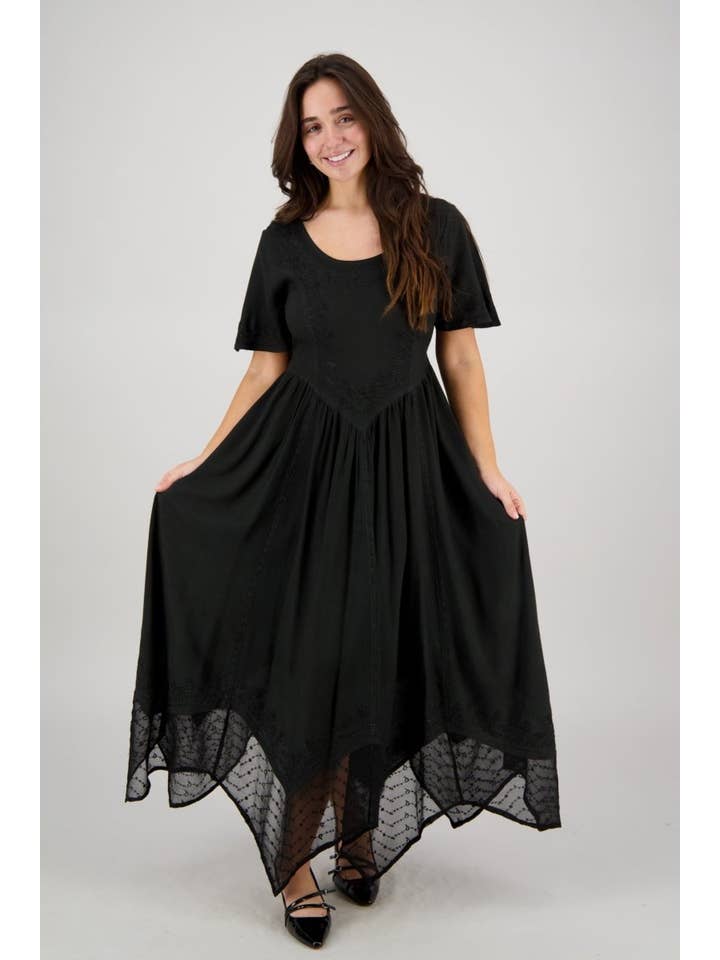 Advance Apparels - Wholesale Dress - Women's - Renaissance Flutter Sleeve Dress ADL-25327