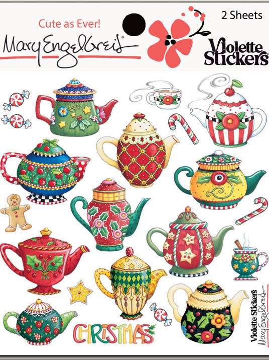 ME117 Bules de Natal da Mary por atacado de Violette Stickers