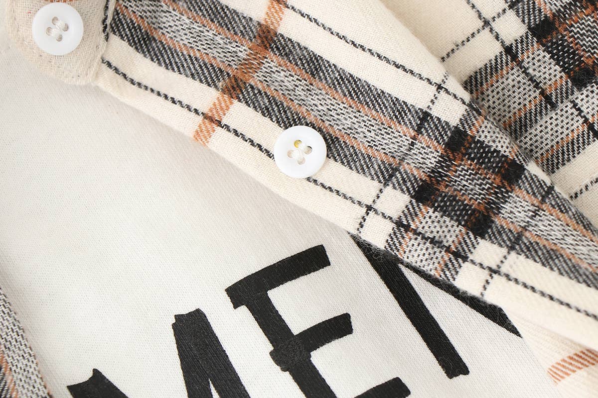 Rosa Clothing - Wholesale Button Down Shirt - Women's - Essential Basic Relaxed plaid cotton blend button-down shirt20