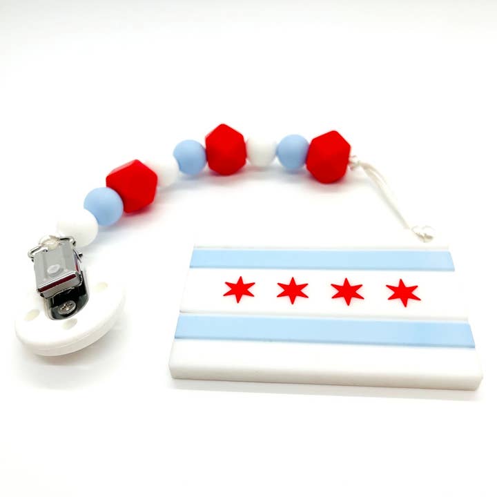 Chicago Flag Teether for wholesale by Loves Me Publishing