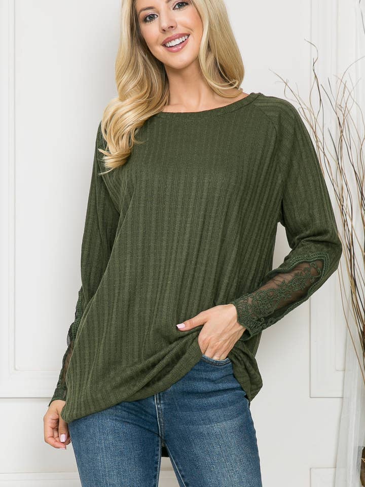 TOPPA SLV. POINTELLE KNIT TOP-2 colori per la vendita all'ingrosso da parte di Orange Farm Clothing