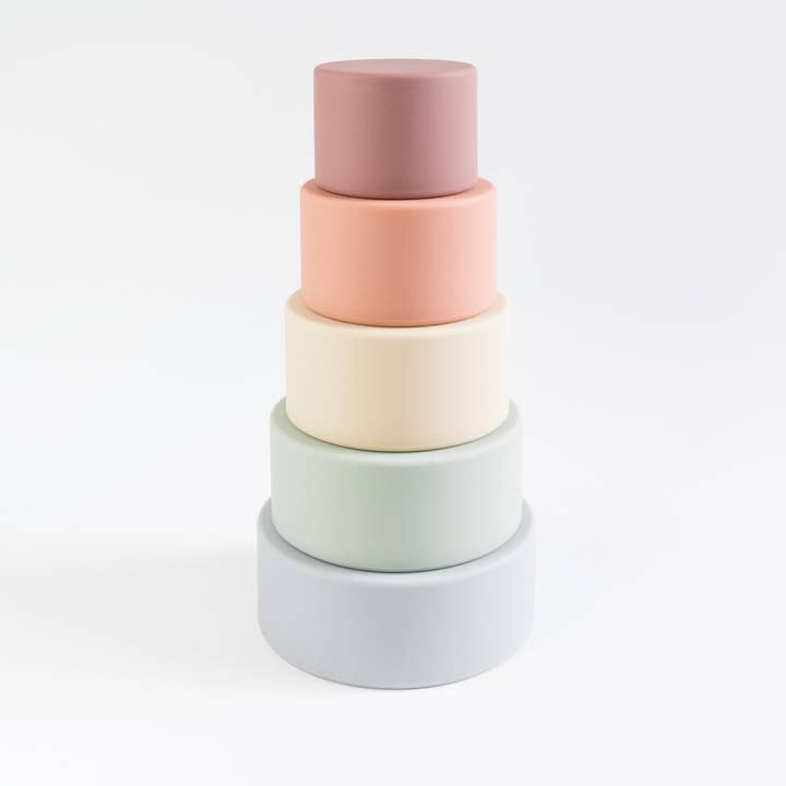 Babeehive Goods – wholesale Stacking rings game – Baby – Rainbow Stacking Cups
