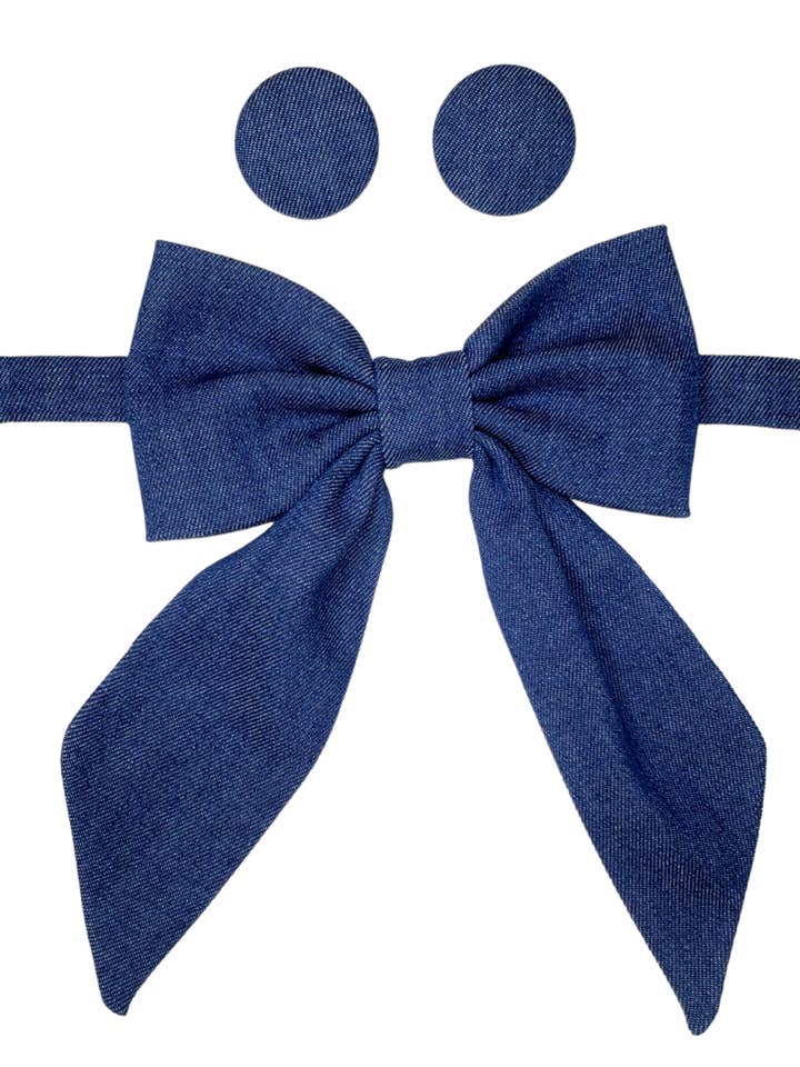 Denim Bowtie Set for wholesale by Styled By Jasmine Boutique