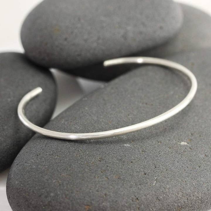 Matte Cuff in Silver for wholesale by Lotus Stone Jewelry