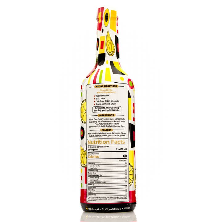 Bar Mixxers - Wholesale Cocktail Mix/Syrup - Strawberry Lemon Drop Syrup- Premium Beverage Mix.3