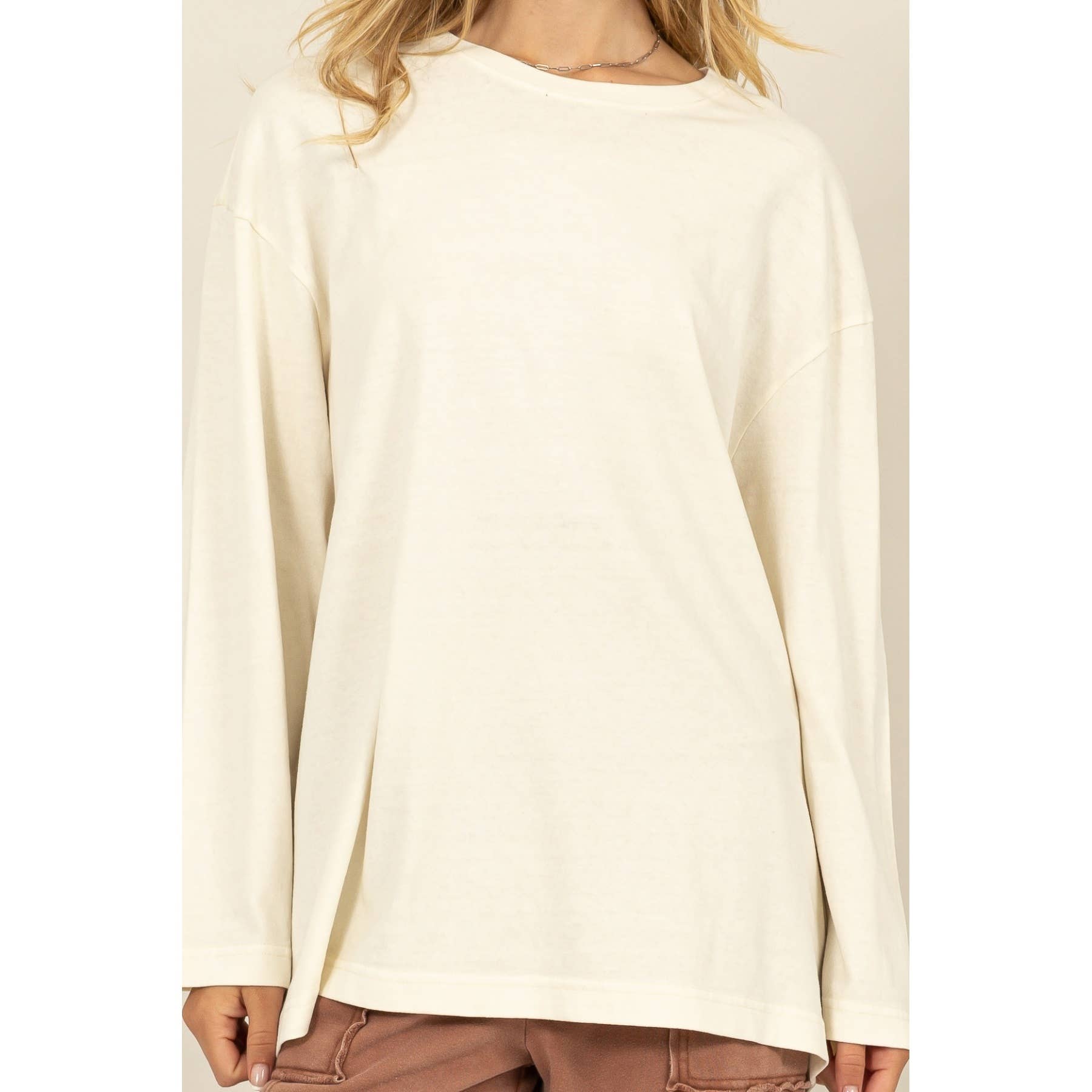 HYFVE - Wholesale Shirt - Women's - Oversized Crew Neck Long Sleeve Tee13