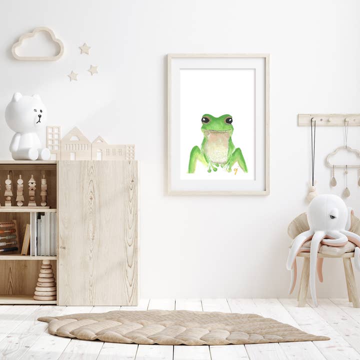 Impressão de sapo | Obra de arte por atacado de claire jordan designs