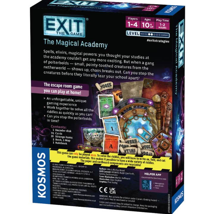 Thames & Kosmos UK LP – wholesale Board game – EXIT: The Magical Academy - Escape Room Board Game
1