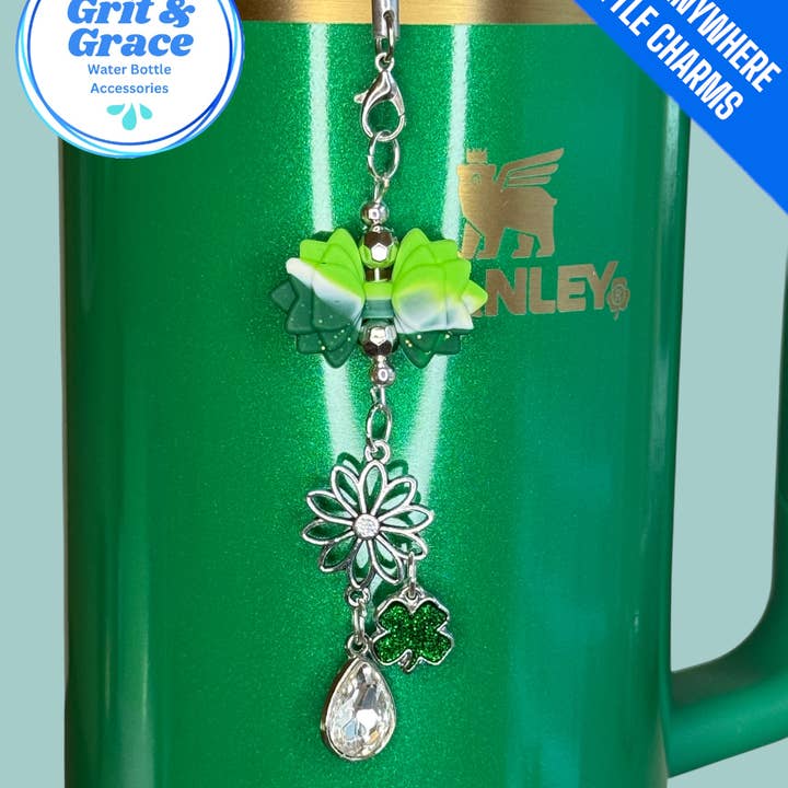 Colgante de botella con trébol en espiral para colgar en cualquier lugar para venta al por mayor de Grit & Grace Water Bottle Accessories