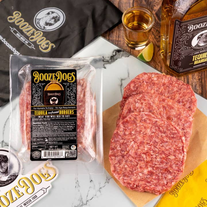 Booze Dogs - Wholesale Beef - Tequila Burgers (Beef & Pork Blend)