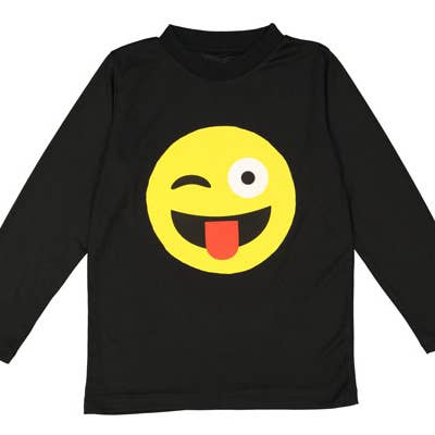 Dress Up America - Venta al por mayor Disfraz - Niños - Disfraz infantil Emoji T de cara con lengua
