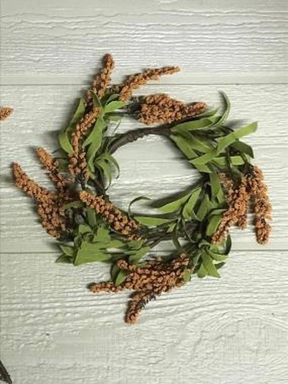 Peach Fall Candle Ring for wholesale by DNS Designs