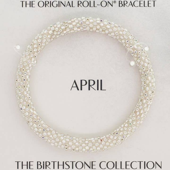 💎 Roll-On® April Birthstone Bracelet - Ideal Birthday Gift! for wholesale by Aid Through Trade