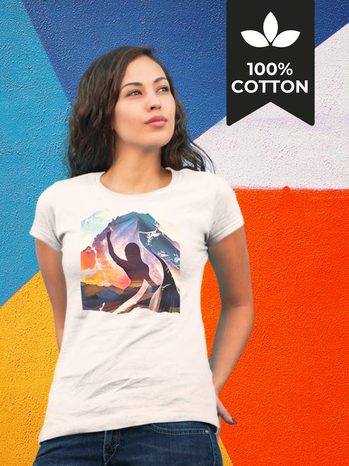 Infinite Inspiration - 100% Cotton Boho Tee Divine Feminine for wholesale by Running With Wolves