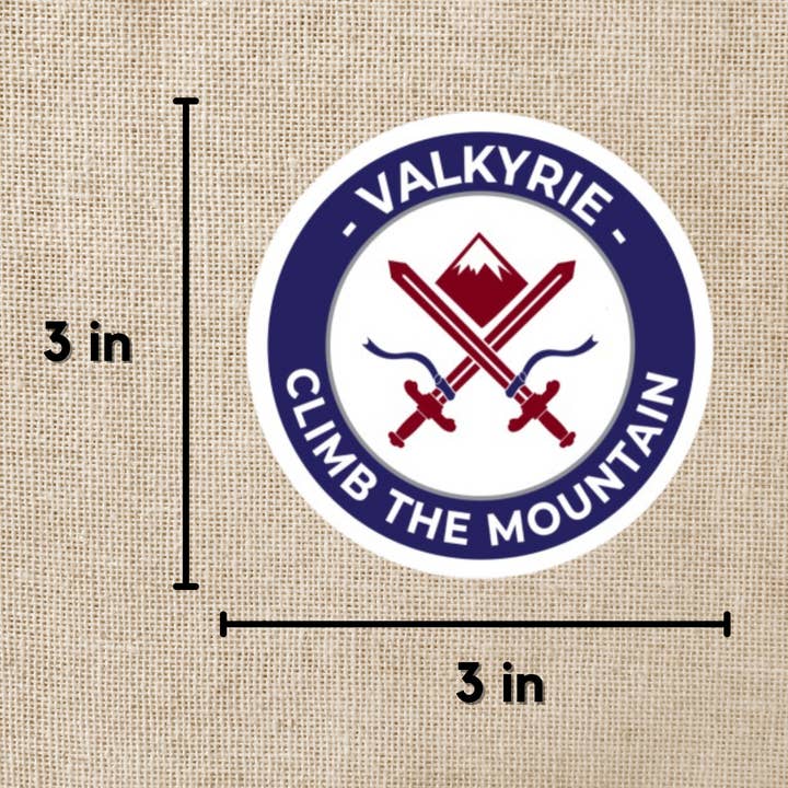Kingdom of Threads - Wholesale Sticker - Valkyrie Climb the Mountain Sticker | ACOTAR Series1