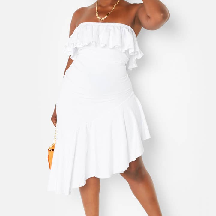 Ray of Sunshine Ruffled Sleeveless Dress - White and other Purchase Wholesale whitedresses. Free Returns & Net 60 Terms on Faire trending on Faire.