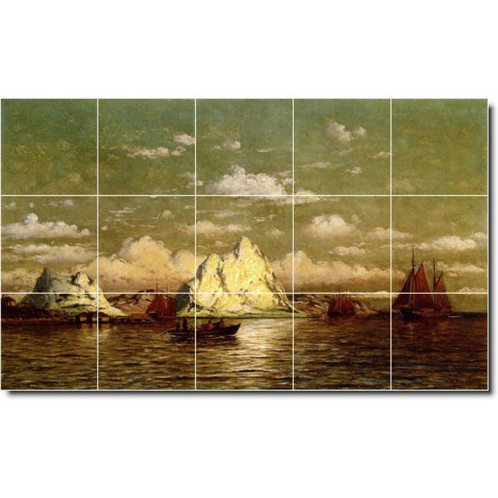 Waterfront Ceramic Tile Mural PT00987 for wholesale by Picture-Tiles.com