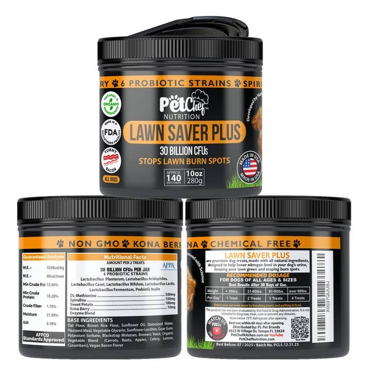 Pet Chef Lawn Saver Soft Dog Chew Supplements 140ct 10oz for wholesale by Global Private Brands