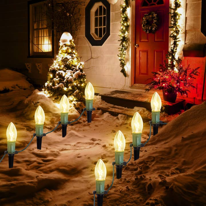 Fun Little Toys - Wholesale Outdoor/Lawn Light - 2 Packs of 12-Bulb C9 LED Pathway Christmas Lights