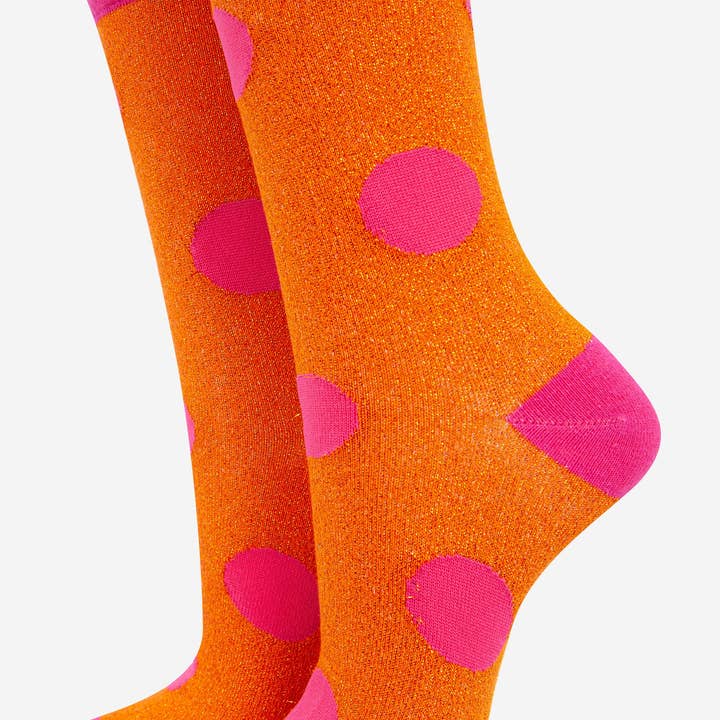 Calcetines grandes de algodón con purpurina para mujer para venta al por mayor de Sock Talk