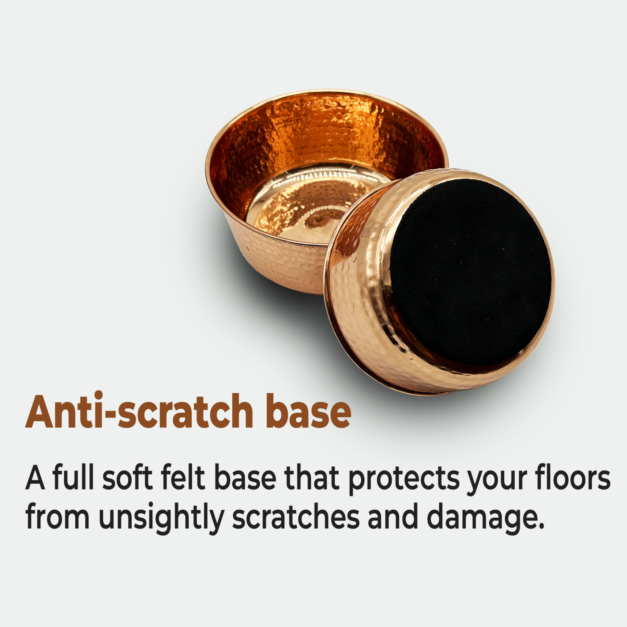 EMBERS ELEMENTS - Wholesale Pet Bowl - Cat/Dog - AURORA – Handcrafted, Hand Hammered Pure Copper Pet Bowls4