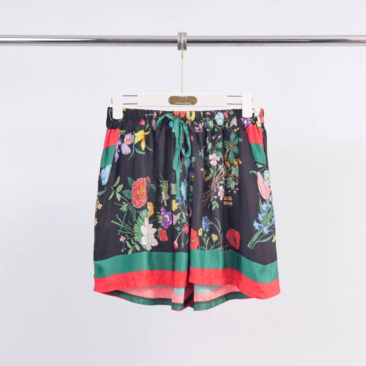 Cecile Wang – wholesale Shorts – Women’s – Floral printed fluid short silk-viscose KD8320VS-6