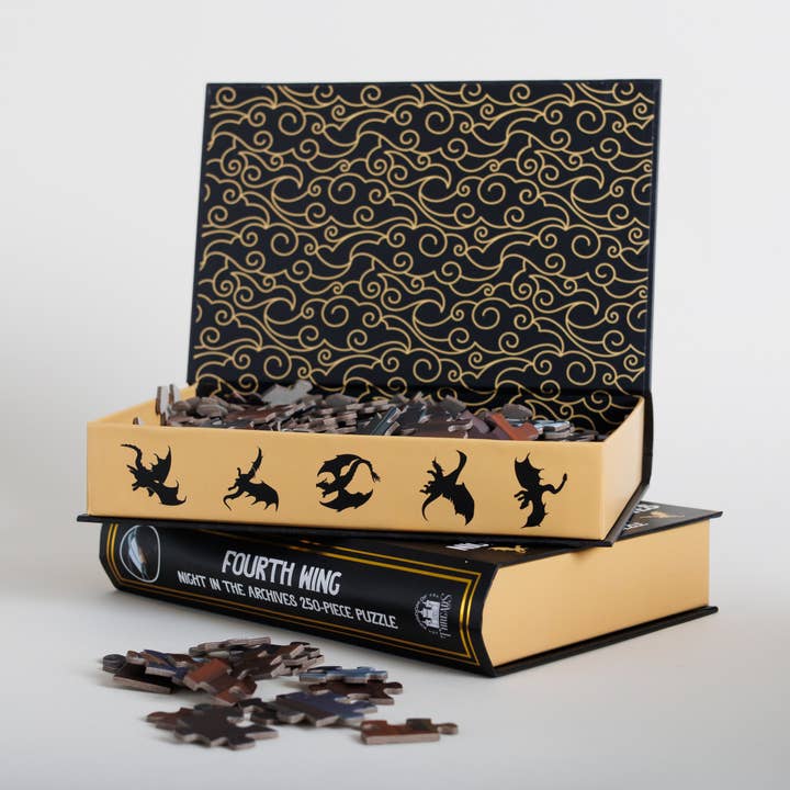 Kingdom of Threads - Wholesale Puzzle – Adult - Night in the Archives Keepsake Puzzle | Fourth Wing3