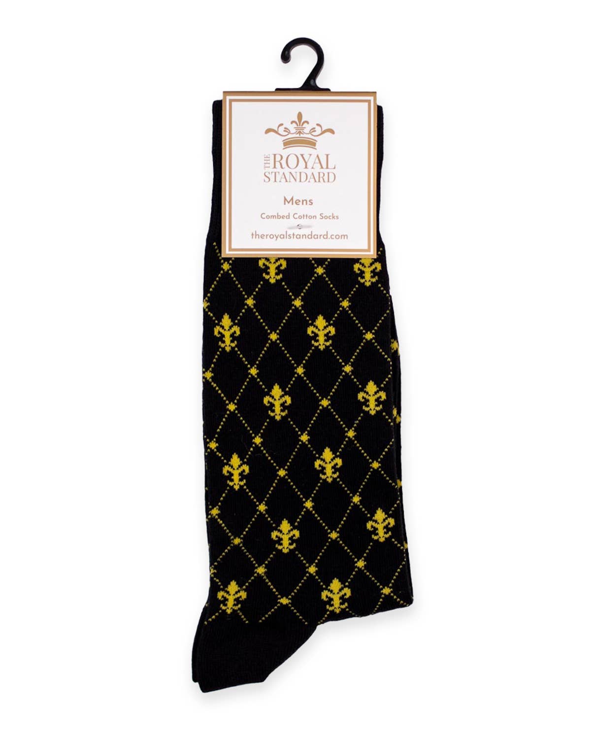 The Royal Standard - Wholesale Socks - Men's - Men's Clovis Socks   Black/Gold   One Size0