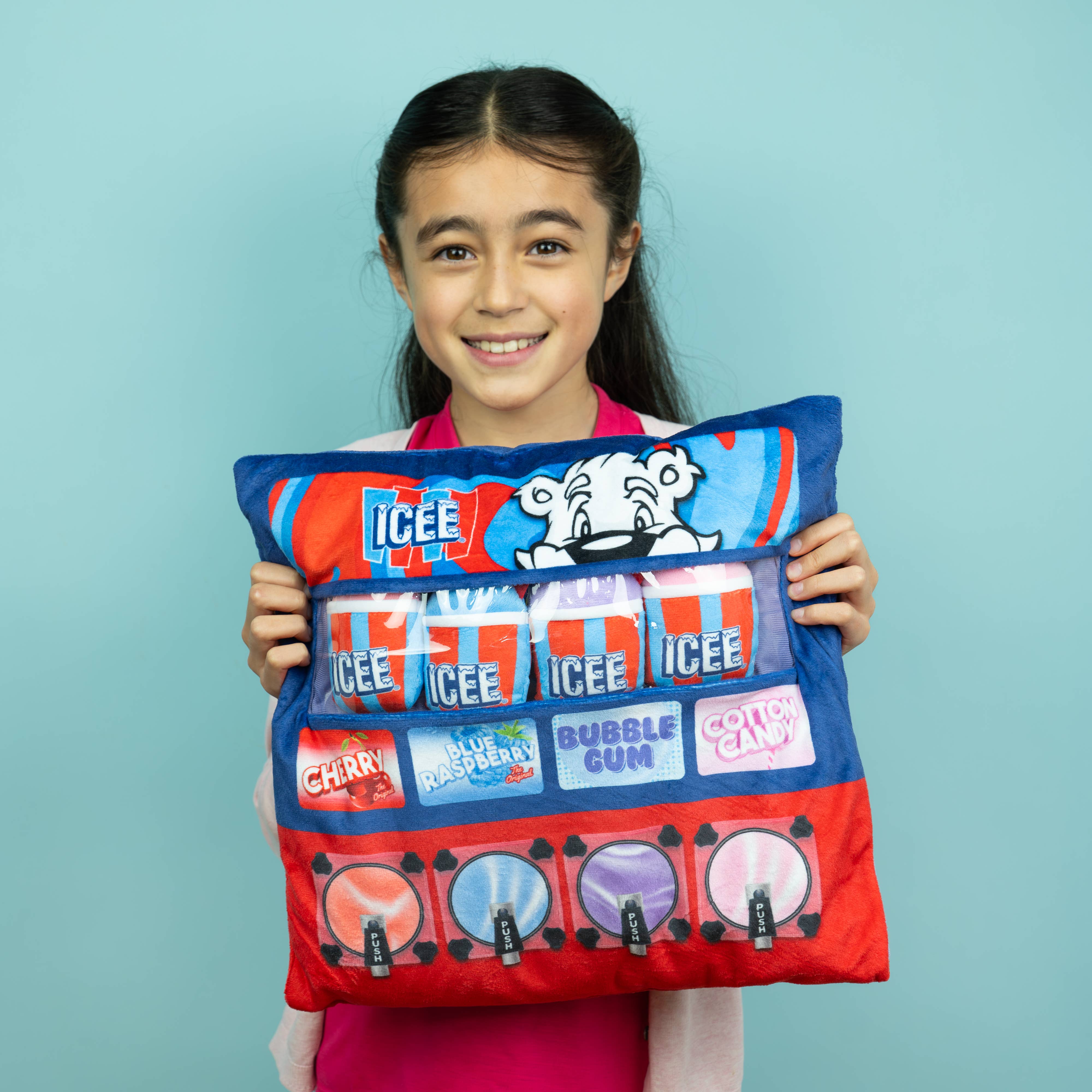 Fizz Creations Inc - Vente Coussin décoratif - Coussin en peluche ICEE avec mini peluche ICEE0