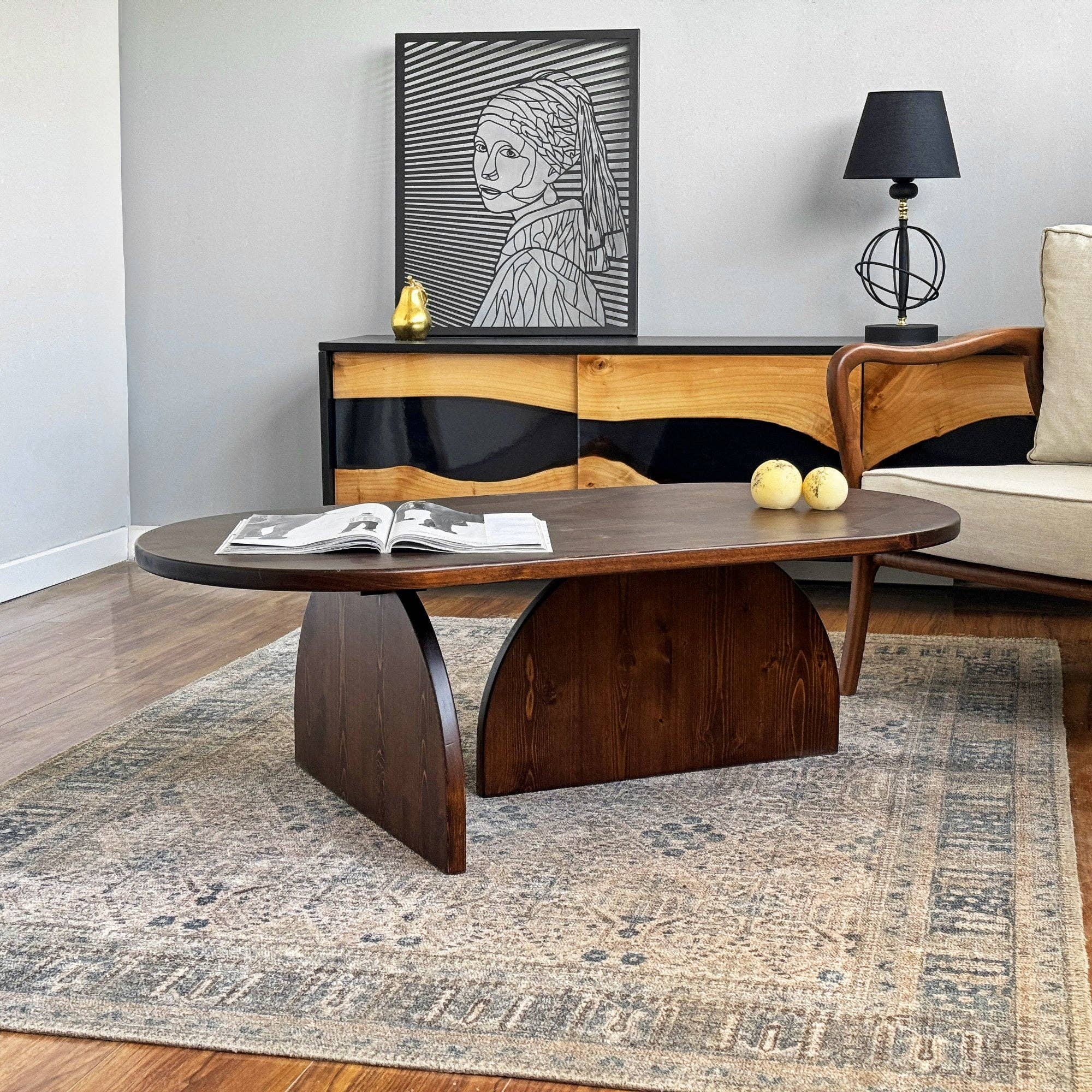 Ultimate Premium Products - Wholesale Coffee Table - Japandi Style Oval Coffee Table - Japandi Style Living Room8